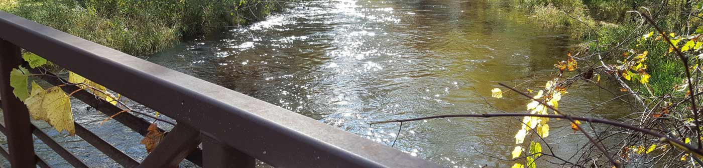 footbridge over a river